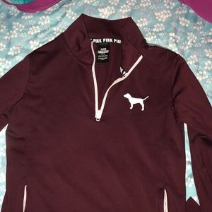 Maroon VS  Half Zip Sweatshirt ON HOLD